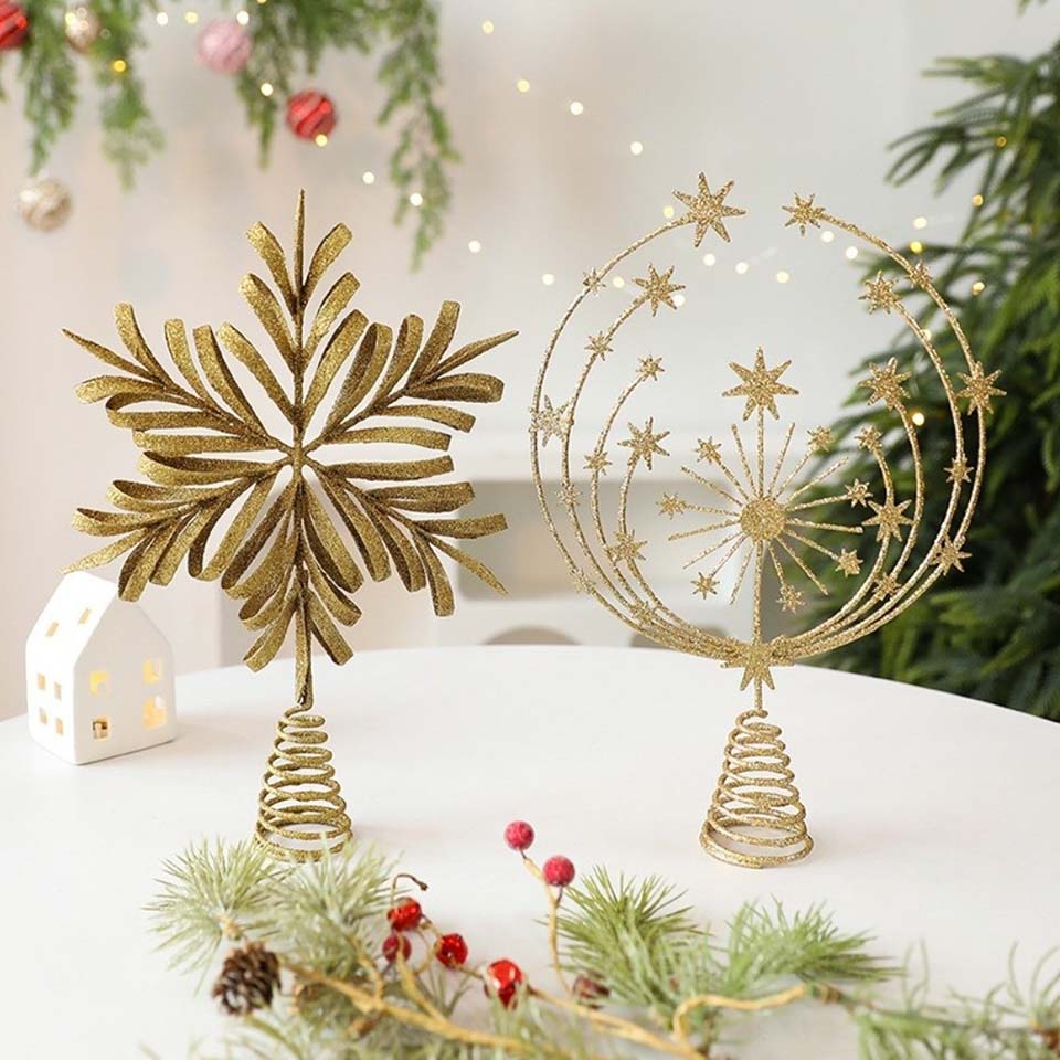 Star Tree Topper - Star Christmas Tree Topper Hollow Xmas