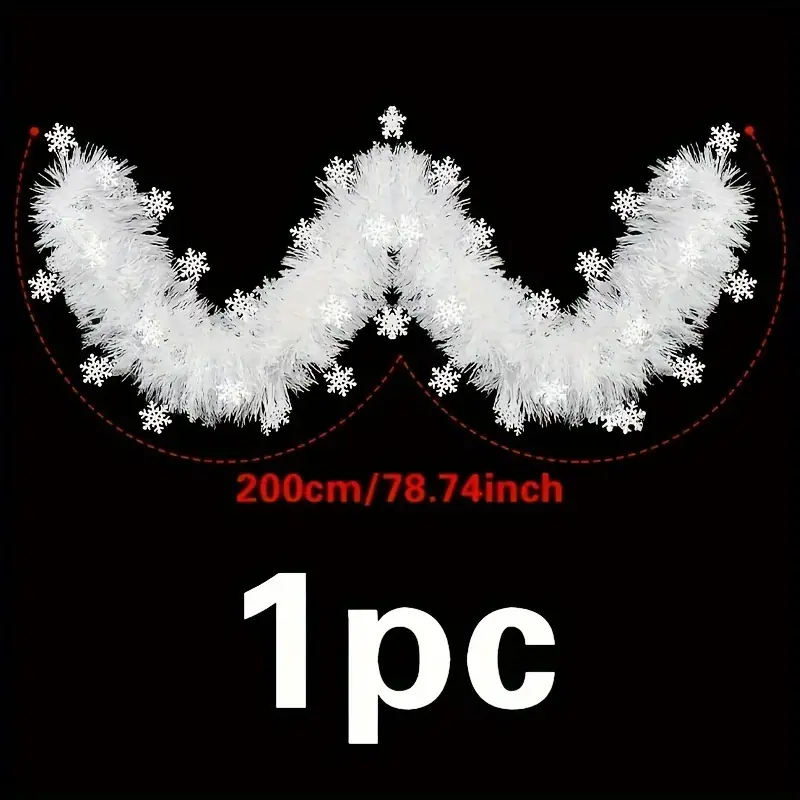 1PC 2m Christmas Tinsel Ribbon - Tinsel Garland Decoration recension och pris