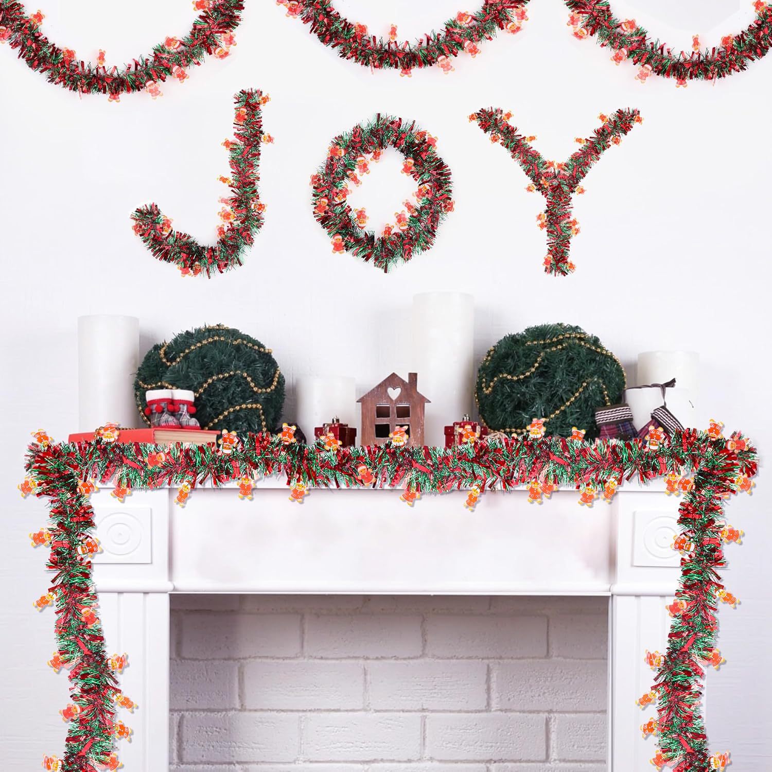 2 Pcs Winter Holiday Snowman M - Tinsel Garland Decoration recension och pris