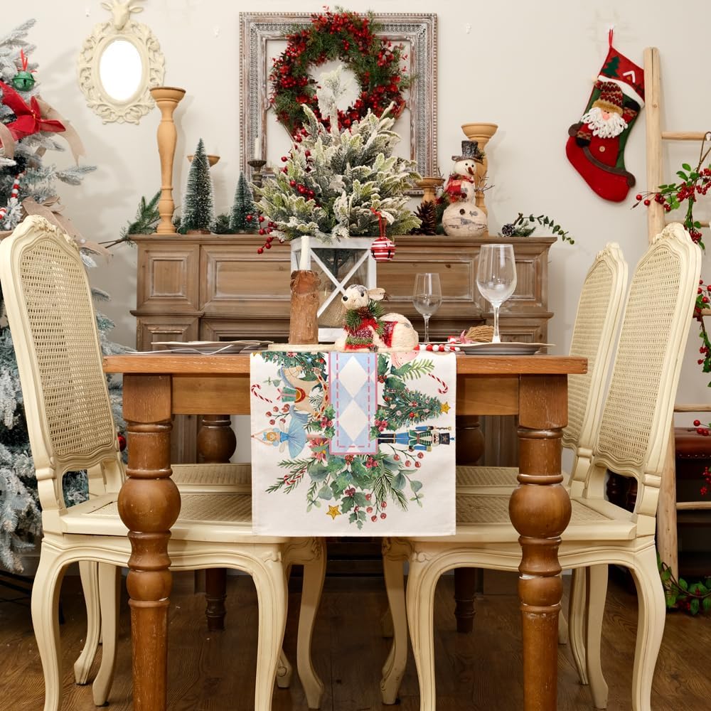 Christmas Nutcracker Xmas Tree - Christmas Table Runner recension och pris