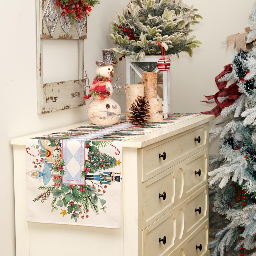 Christmas Nutcracker Xmas Tree - Christmas Table Runner recension och pris