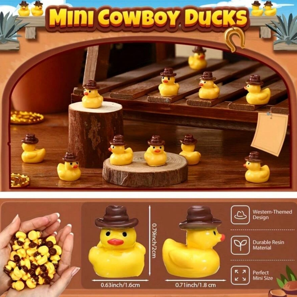 50Pcs Mini Resin Cowboy Ducks  - Nutcracker Figurine recension och pris