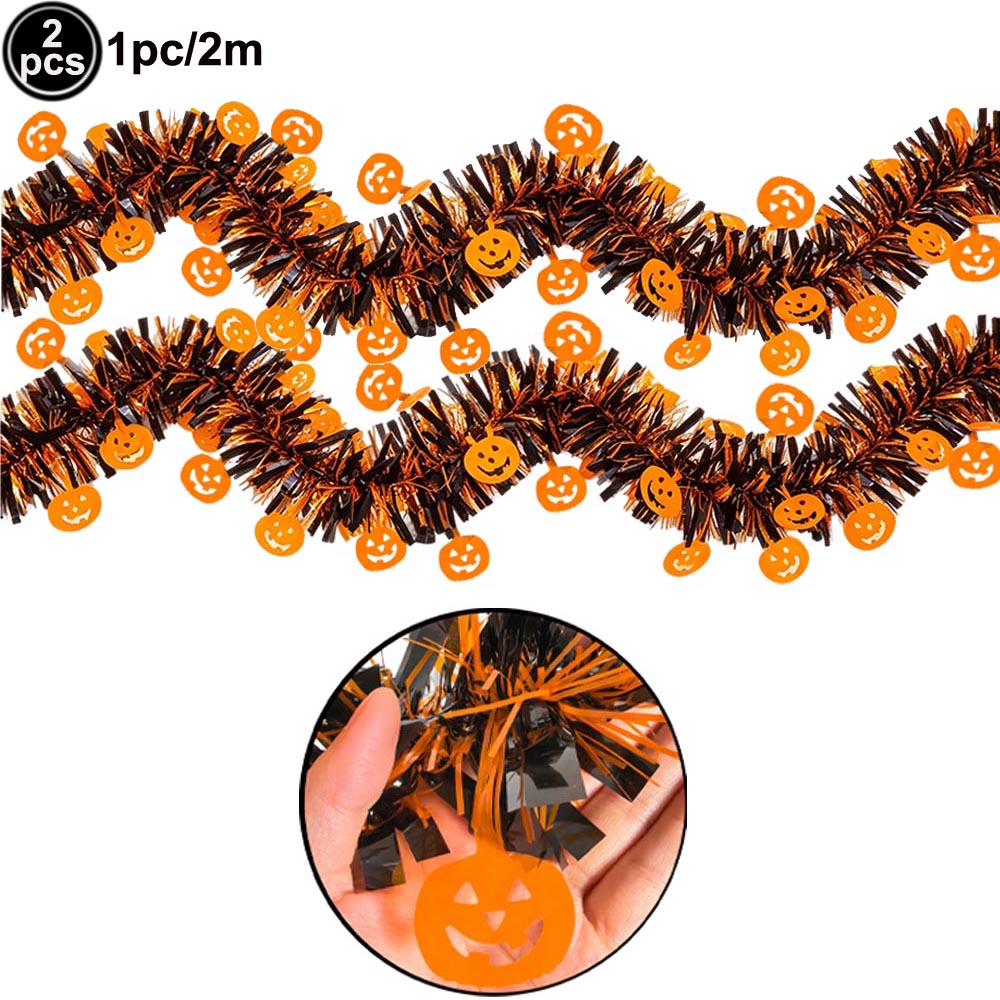 Halloween Foil Fringe Curtain  - Tinsel Garland Decoration recension och pris