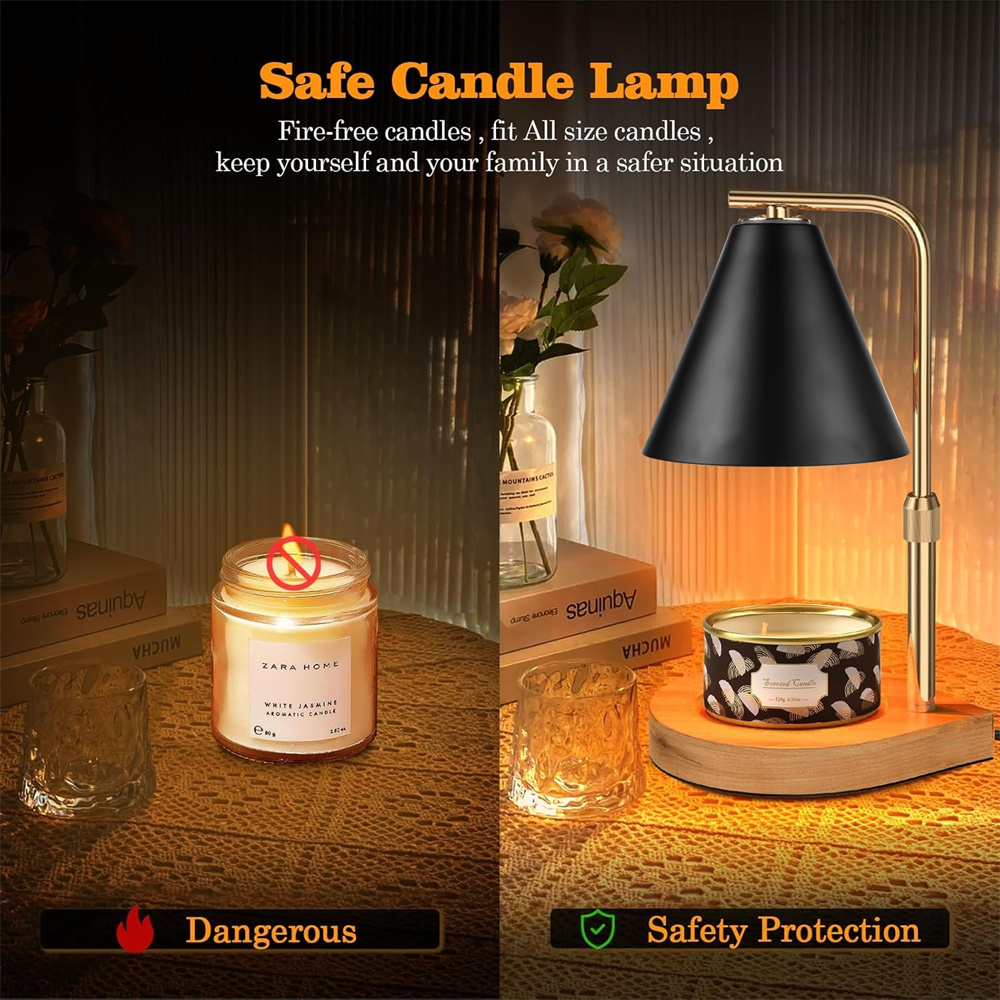 Black Candle Warmer Lamp with  - Holiday Candle Set recension och pris