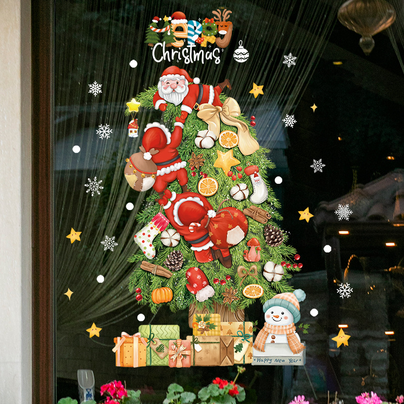 2025 Merry Christmas Window Gl - Snowflake Window Decal recension och pris