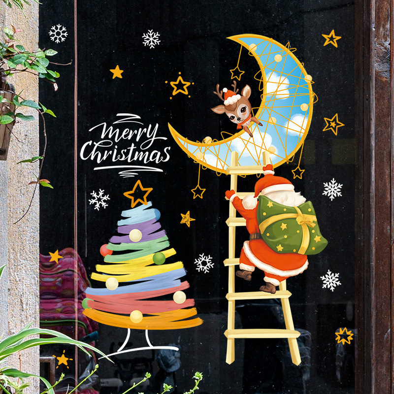 2025 Merry Christmas Window Gl - Snowflake Window Decal recension och pris