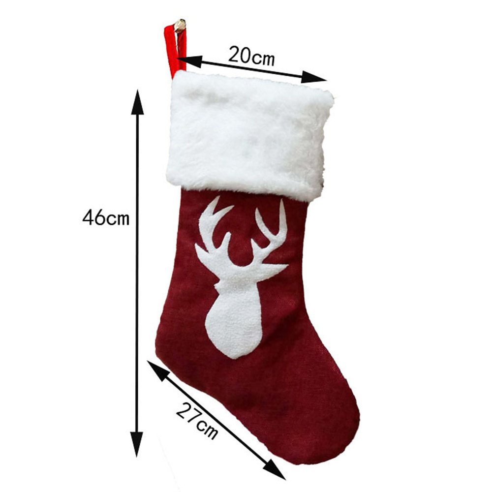 46Cm Plush Big Christmas Socks - Christmas Stocking Hanging recension och pris