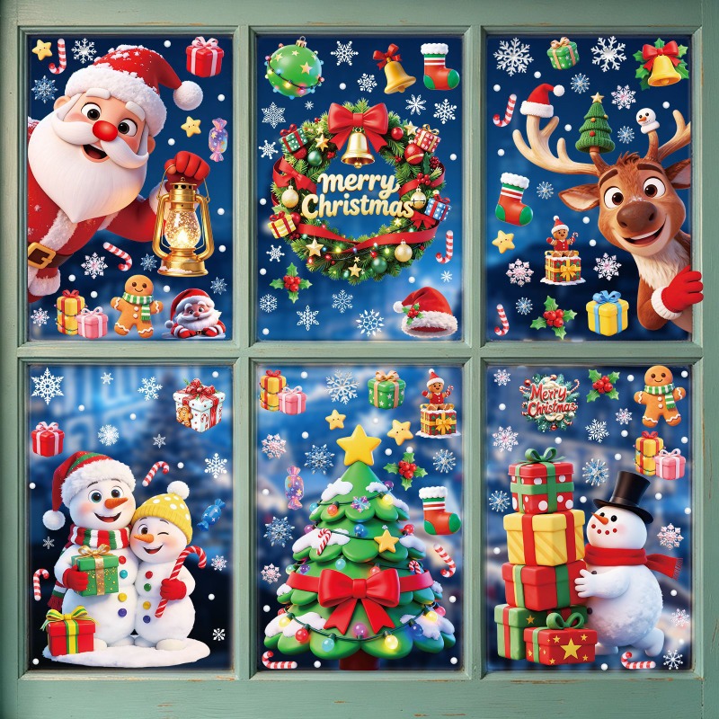 Christmas PVC Static Glass Sti - Snowflake Window Decal recension och pris