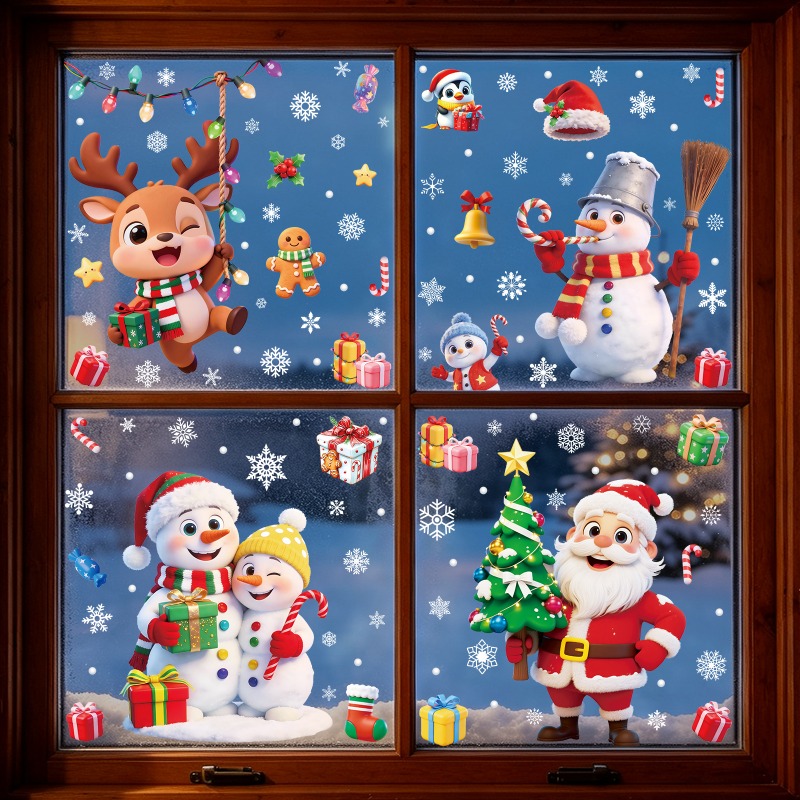 Christmas PVC Static Glass Sti - Snowflake Window Decal recension och pris