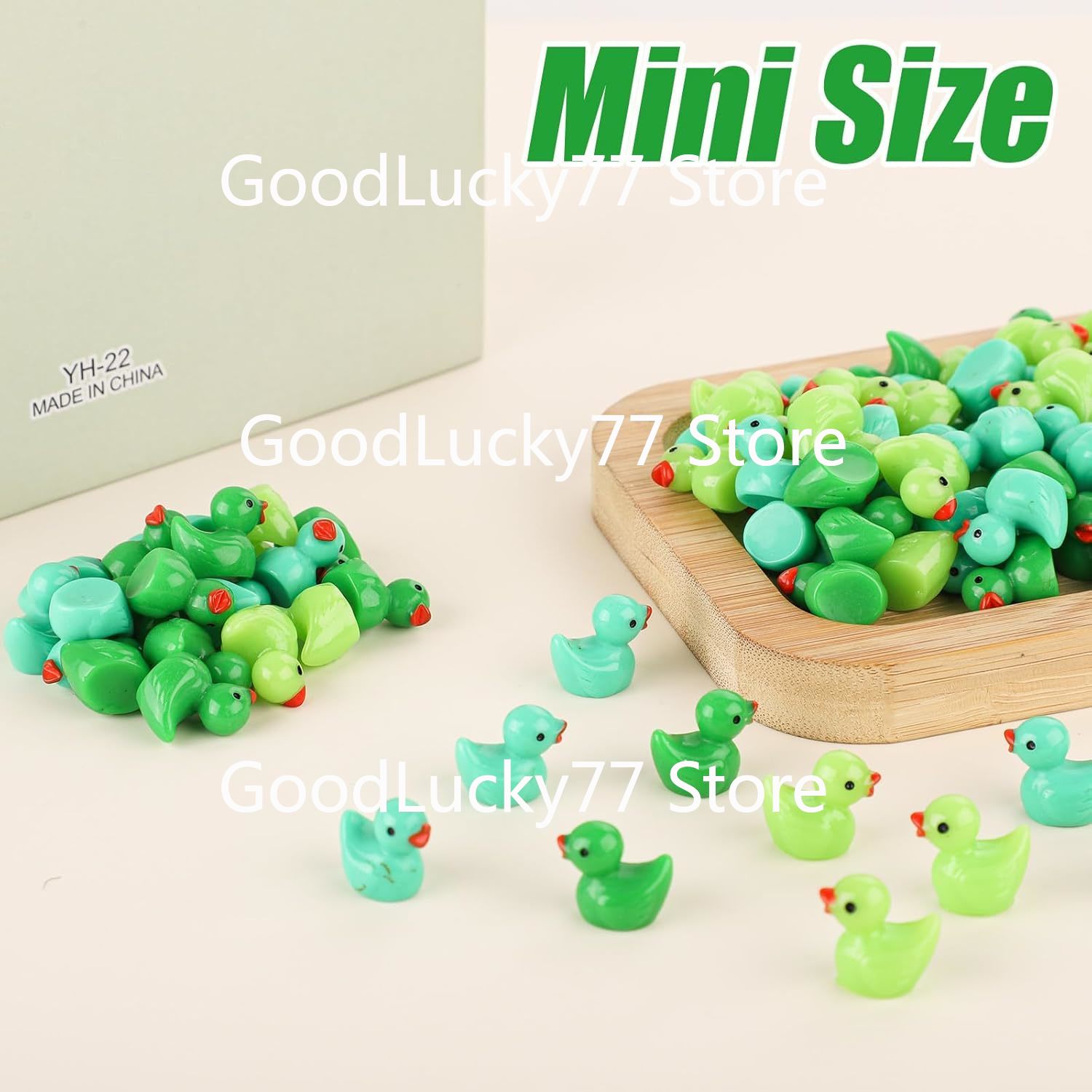 100/50pc Mini Resin Green Duck - Nutcracker Figurine recension och pris
