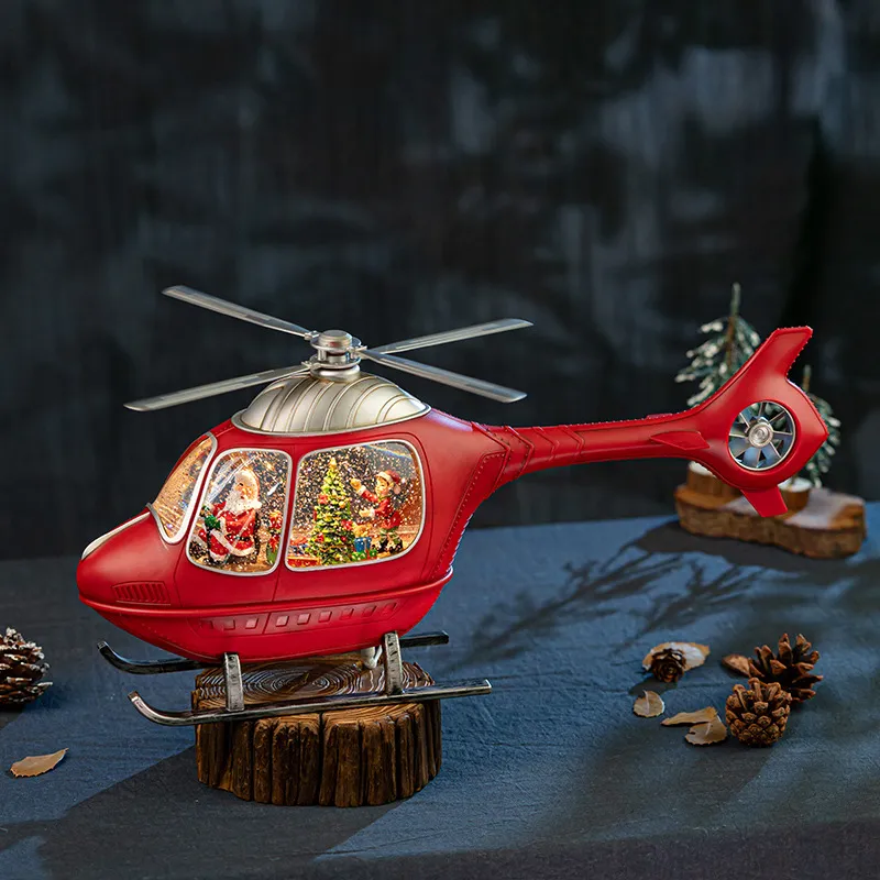 Rotating Helicopter Music Box  - Snow Globe Musical recension och pris
