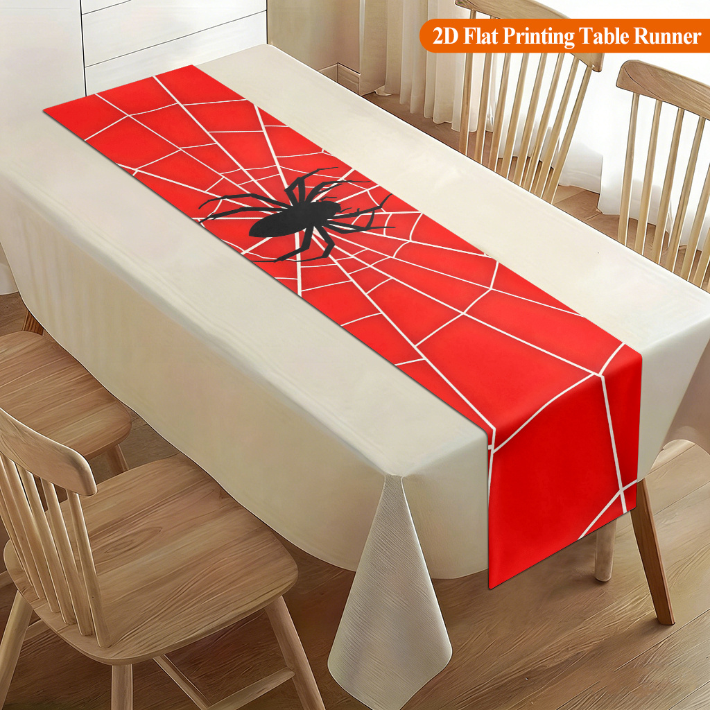 1pc Spider Web With Red Spider - Christmas Table Runner recension och pris