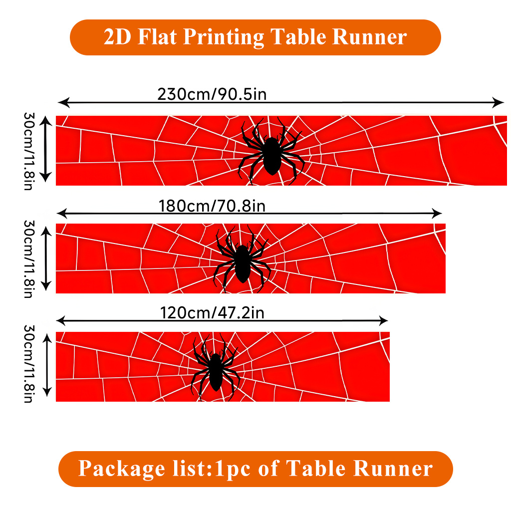 1pc Spider Web With Red Spider - Christmas Table Runner recension och pris
