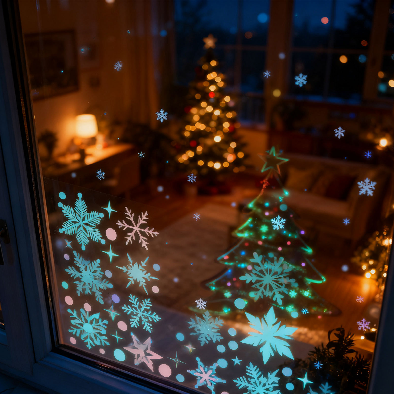 3 Sheets Snowflake Christmas W - Snowflake Window Decal recension och pris