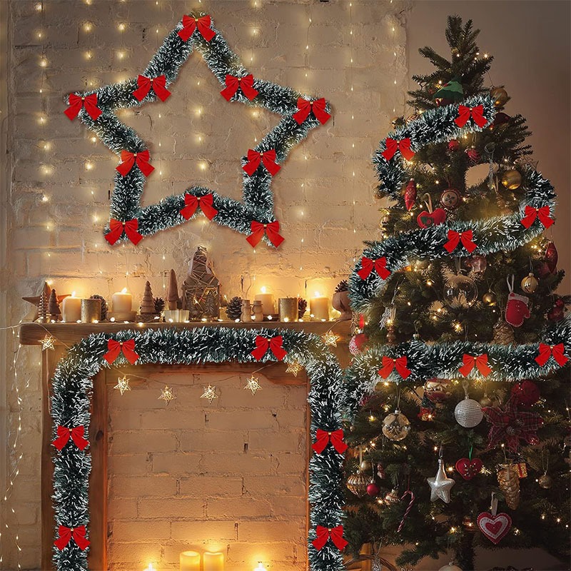 2M Christmas Cane Ribbons Garl - Tinsel Garland Decoration recension och pris
