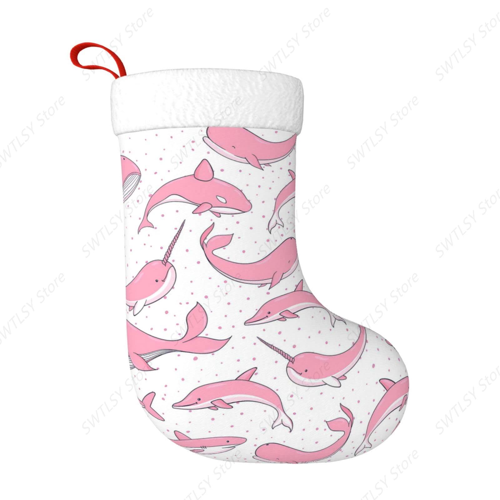 Christmas Pink Whales Xmas Hol - Christmas Stocking Hanging recension och pris