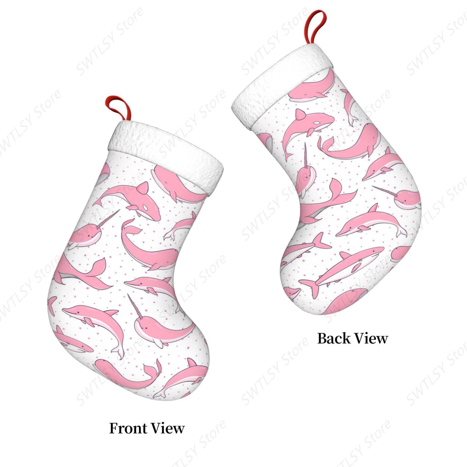 Christmas Pink Whales Xmas Hol - Christmas Stocking Hanging recension och pris