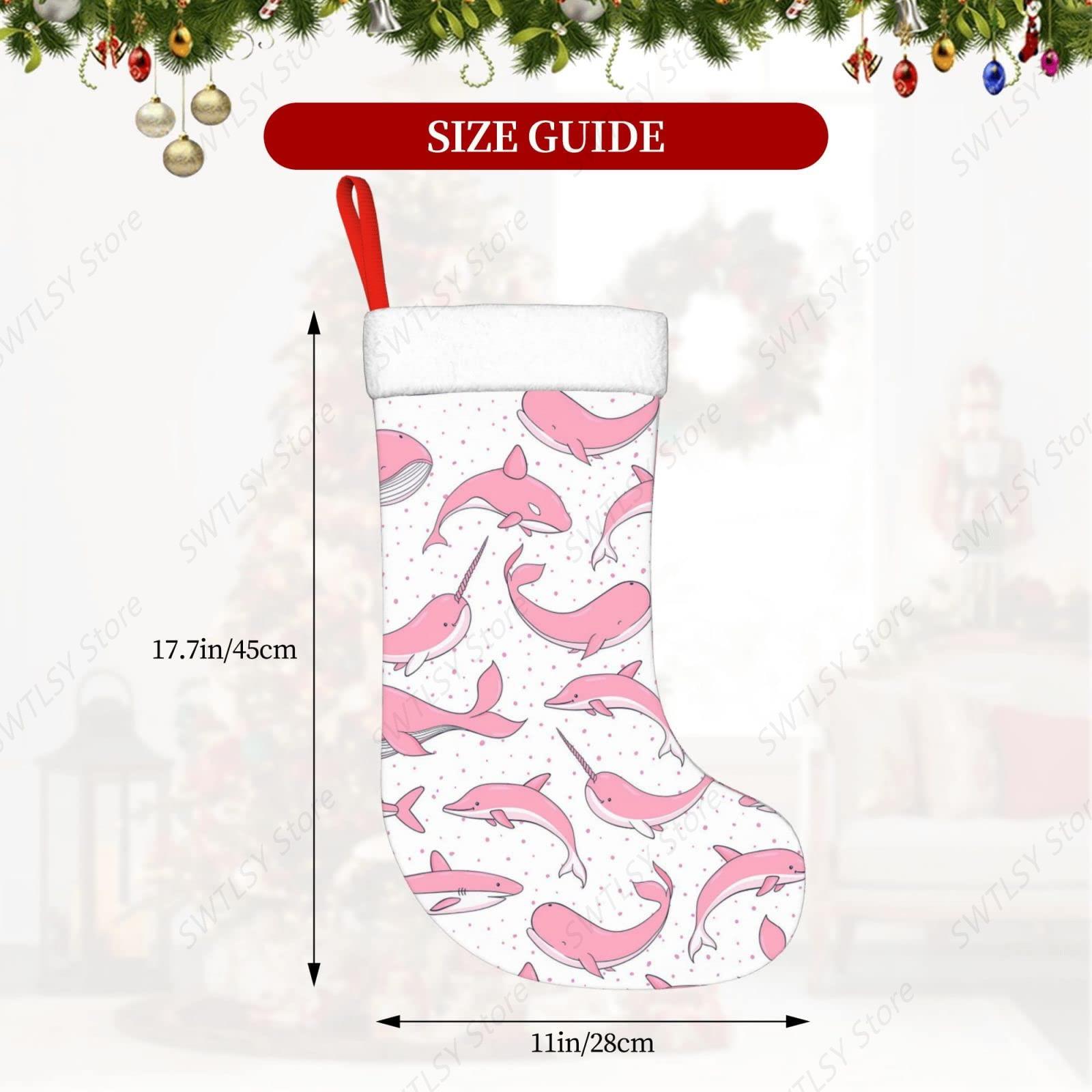 Christmas Pink Whales Xmas Hol - Christmas Stocking Hanging recension och pris